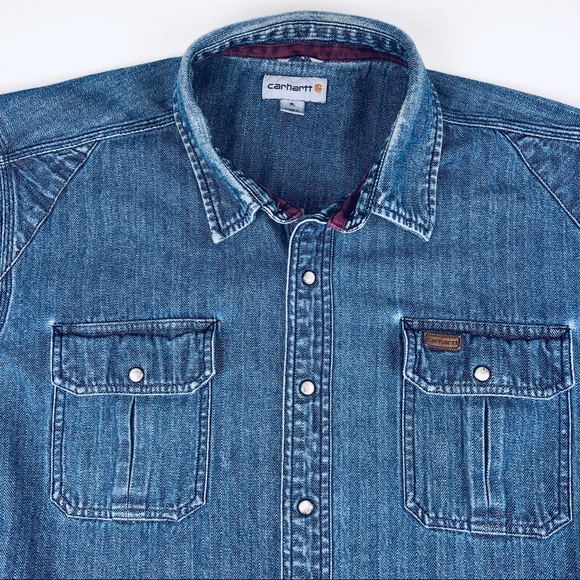 carhartt denim work shirts